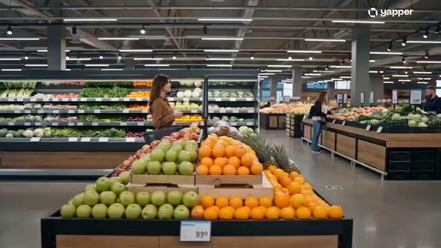 プロンプトのプレビュー: 高級モダンな食料品マーケットの広告