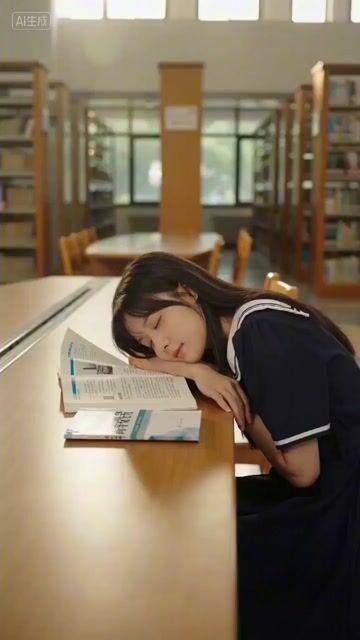 プロンプトのプレビュー: 図書館でのロマンチックな映画のワンシーン