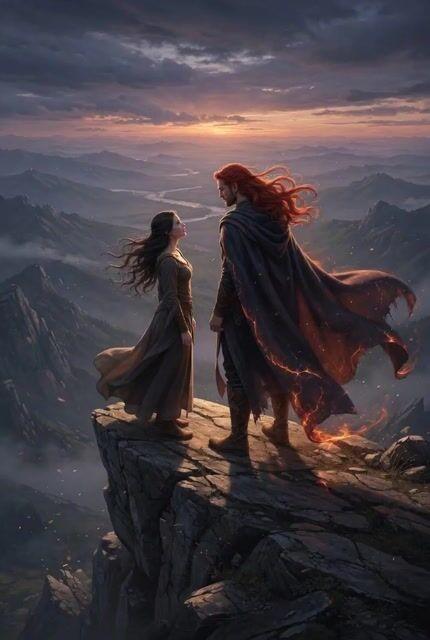 Pré-visualização do prompt: Prompt de vídeo: Kvothe em um mirante varrido pelo vento