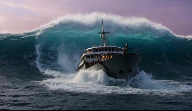 Aperçu du prompt: Le SS Vesper englouti par une vague scélérate