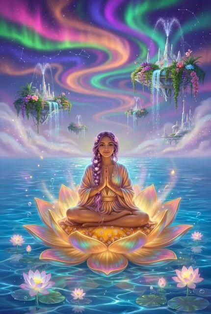 Pratinjau prompt: Psychedelic meditation lotus video