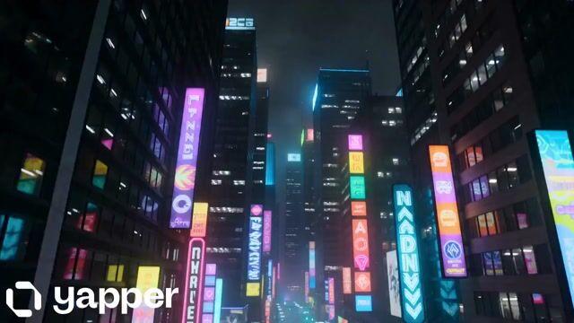 Promptforhåndsvisning: Rainy Neon City Cinematic Walk