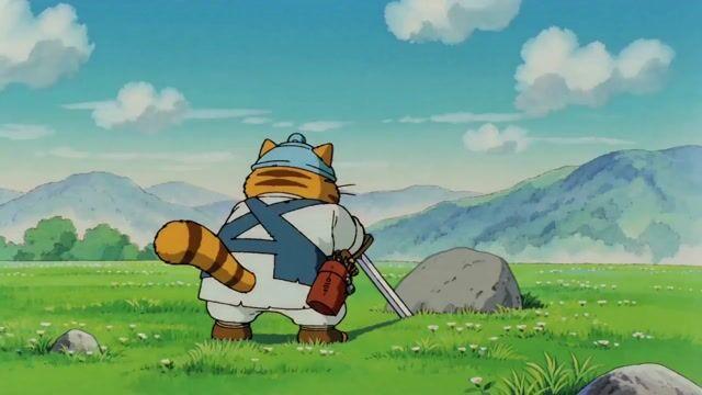プロンプトのプレビュー: 90 年代アニメ風:伝説の剣とまさかのオナラ