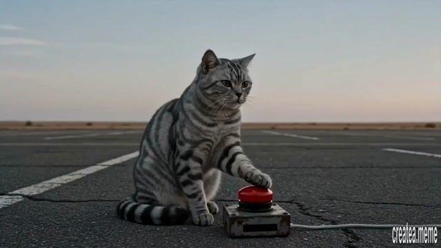 プロンプトのプレビュー: シネマティックなキジトラ猫の爆発ミーム