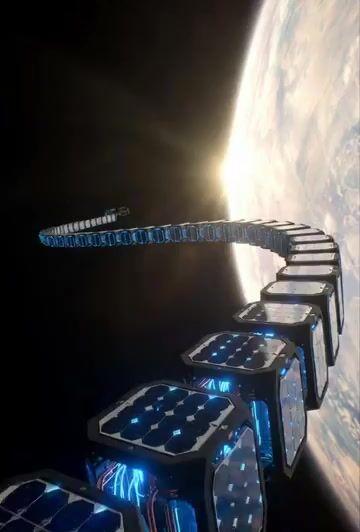 Prompt-Vorschau: Sci-Fi-Dokumentations-Video-Prompt für ein orbitales Solarenergiesystem