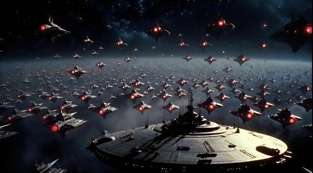 提示詞預覽: 大型太空船漂浮,其他太空船隨機環繞
