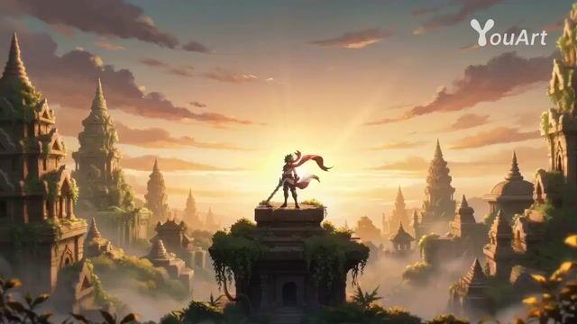 プロンプトのプレビュー: エピックファンタジーアニメアクションシークエンス