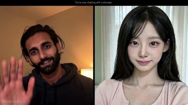 提示词预览: Omegle 风格分屏通话