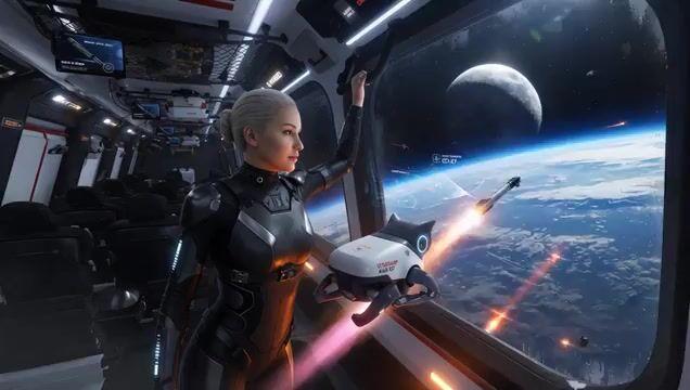 Anteprima del prompt: Video degli interni della SpaceX Starship