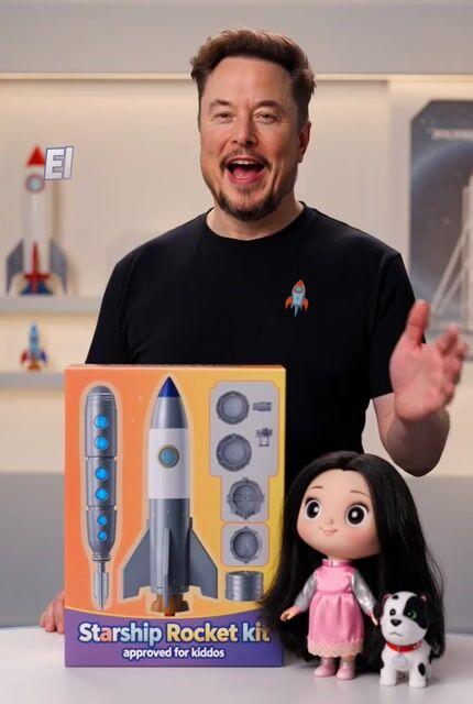 Aperçu du prompt: Prompt vidéo pour le kit de fusée Starship approuvé par Elon