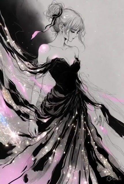 Aperçu du prompt: Esquisse éthérée d'une femme à l'encre et au crayon