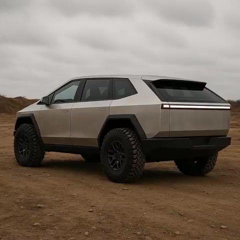 ตัวอย่างพรีวิวพรอมต์: ภาพถ่าย CyberSUV ในลานจอดรถ