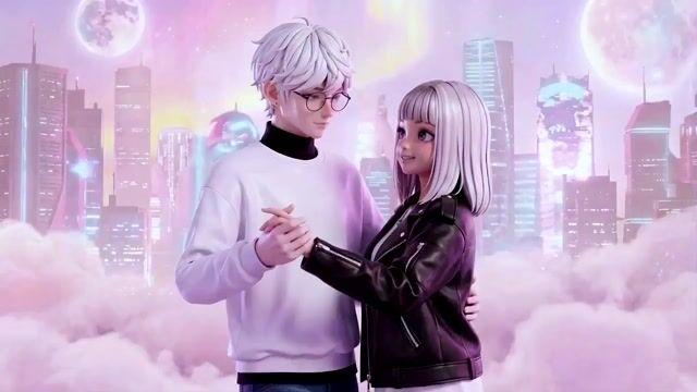 プロンプトのプレビュー: 天空を舞台にしたロマンチックなダンス