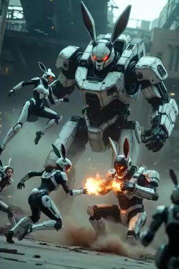 Pratinjau prompt: Industrial Mecha Battle