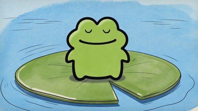 プロンプトのプレビュー: 手描き風カエルのカートゥーンアニメーション