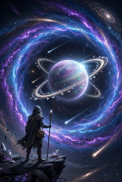 프롬프트 미리보기: Cosmic Portal Traveler 비디오 프롬프트