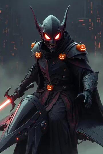 Anteprima del prompt: Crossover tra Sith Green Goblin e Spider-Man