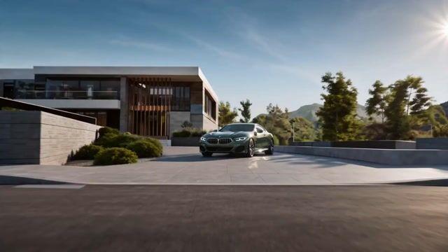 プロンプトのプレビュー: BMW 8 シリーズのシネマティックなコマーシャル