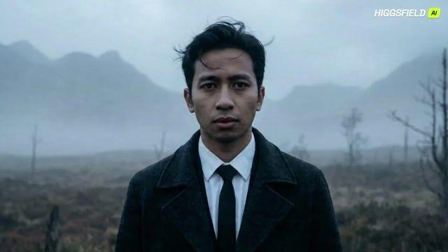 プロンプトのプレビュー: 野生の狼男への変身シネマティック・シーケンス