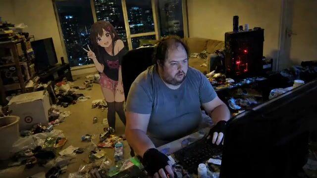 プロンプトのプレビュー: アニメキャラクターがゲーマーを応援するシーン