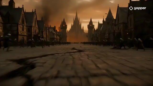 プロンプトのプレビュー: 溶岩の悪魔による王国の破壊