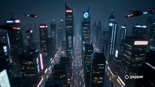 Promptforhåndsvisning: Sentient Robot Neon City Journey