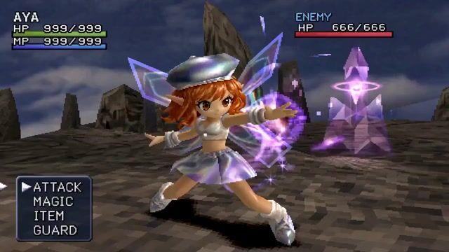 プロンプトのプレビュー: 90 年代 JRPG バトルシーンのシーケンス