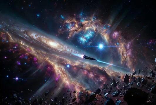 Aperçu du prompt: Vaste nébuleuse d'action interstellaire - Invite vidéo