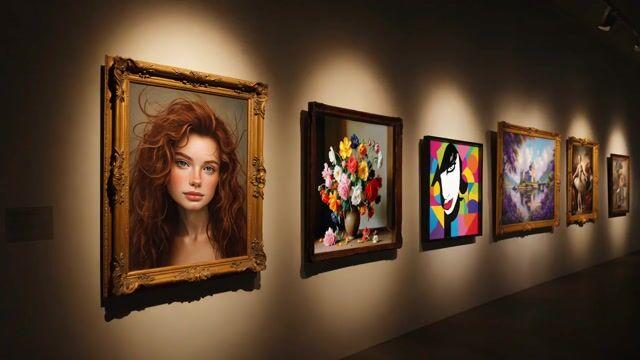 Aperçu du prompt: Museum Gallery Tracking Shot