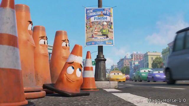 プロンプトのプレビュー: ピクサー風の交通コーンのショート動画