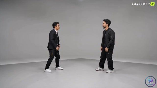 プロンプトのプレビュー: ブレイクダンス・バトルのシネマティック動画
