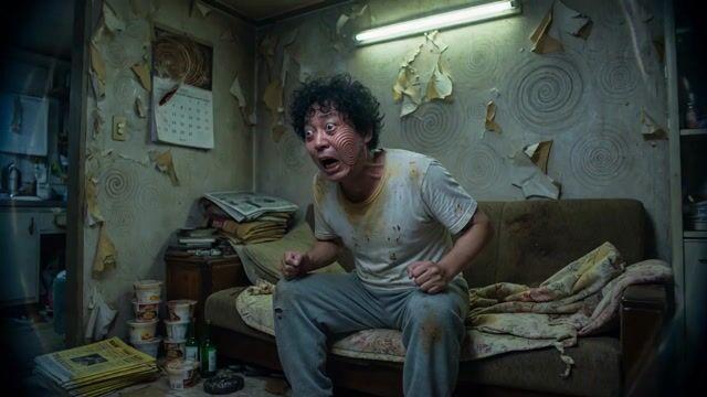 プロンプトのプレビュー: 伊藤潤二風の K ホラー