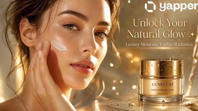 Превью промпта: Luxury Skincare Commercial Radiance