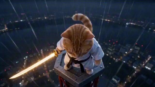 プロンプトのプレビュー: 猫マスターの東京タワー降下と救出劇
