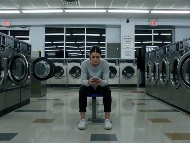 プロンプトのプレビュー: コインランドリーのホラークリーチャー・シークエンス
