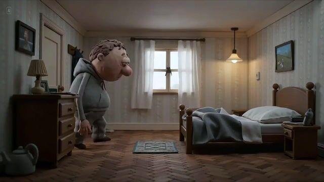 Anteprima del prompt: Diorama in animazione di plastilina iperrealistica di una figura esausta