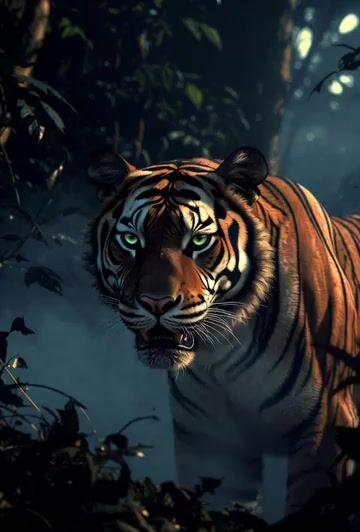 ตัวอย่างพรีวิวพรอมต์: Grok Imagine Video Prompt: เสือโคร่งโคลสอัพสไตล์ภาพยนตร์