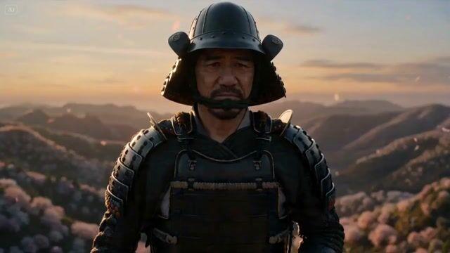 プロンプトのプレビュー: 侍の夕景