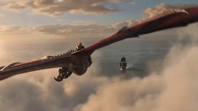 プロンプトのプレビュー: 海賊船に接近するドラゴンに乗った冒険者