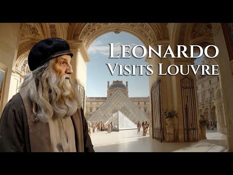 Leonardo Da Vinci visiting Louvre