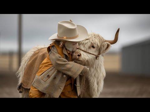 Monkey & Highland Cow: AI-Generated Best Friends – Midjourney Art: Kelly Boesch